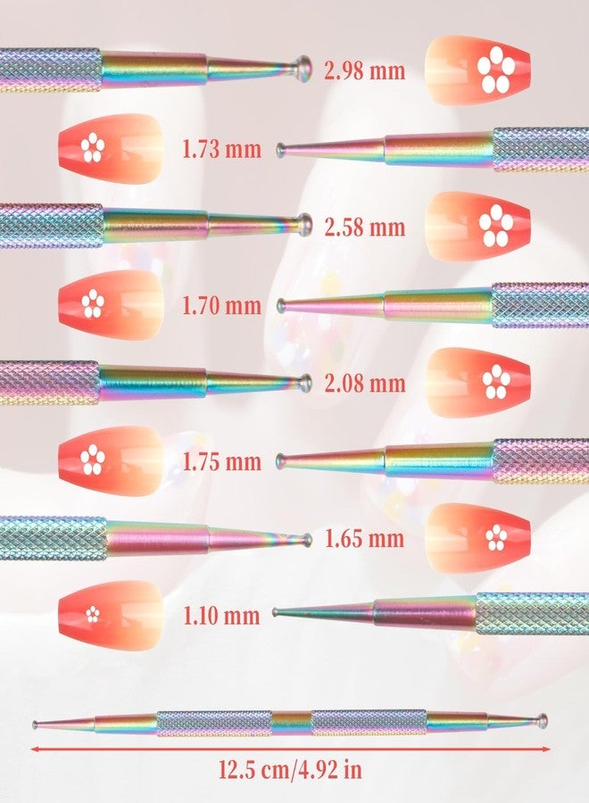 Foyods Nail Dotting Tool, 4 PCS Professional Nail Art Dotting Tool Ball End Nail Dotting Tool for Painting Nail Design Pattern Embossing，Art Dot Tools - Image 2